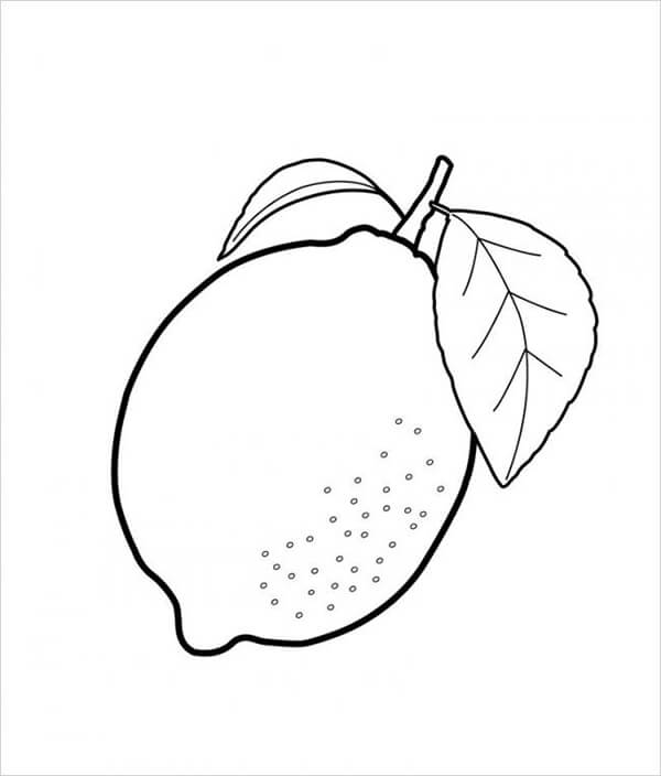 hình vẽ trái chanh cho bé tập tô